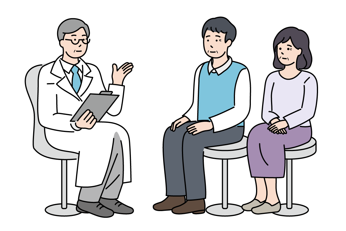 医師と患者が話す様子