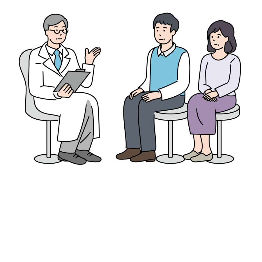 話し合う医者と患者