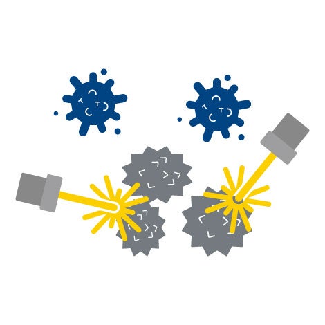 放射線照射の様子